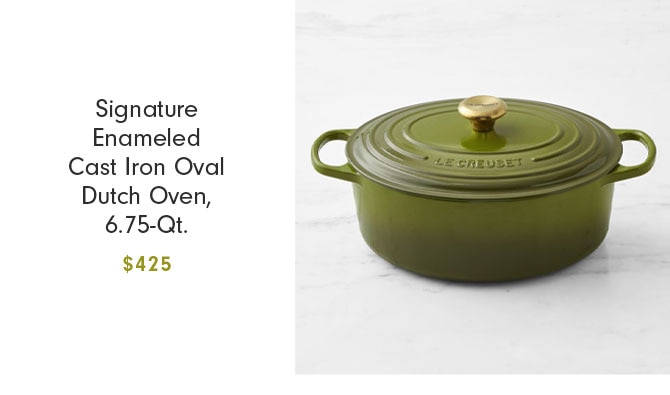 Signature Enameled Cast Iron Oval Dutch Oven, 6.75-Qt. $425