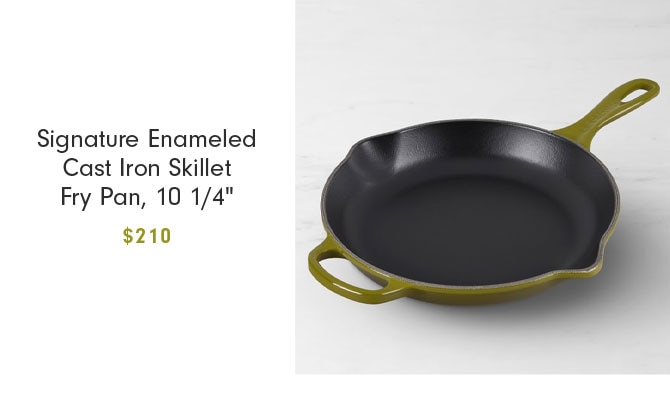 Signature Enameled Cast Iron Skillet Fry Pan, 10 1/4" $210