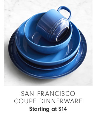 SAN FRANCISCO COUPE DINNERWARE Starting at $14