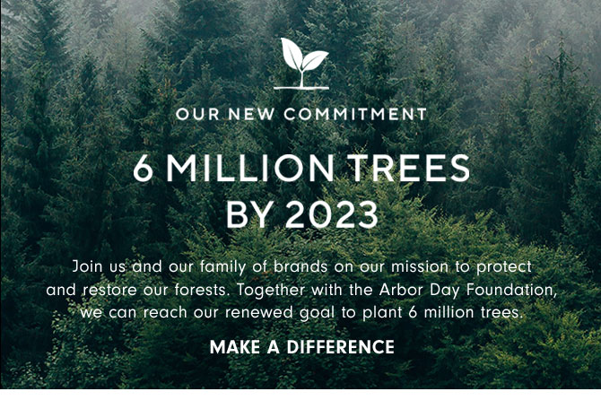 OUR NEW COMMITMENT - 6 MILLION TREES BY 2023