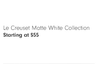 Le Creuset Matte White Collection - Starting at $55