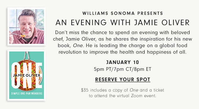 AN EVENING WITH JAMIE OLIVER - JANUARY 10 - RESERVE YOUR SPOT