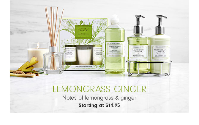 Lemongrass Ginger - Notes of lemongrass & ginger Starting at $14.95