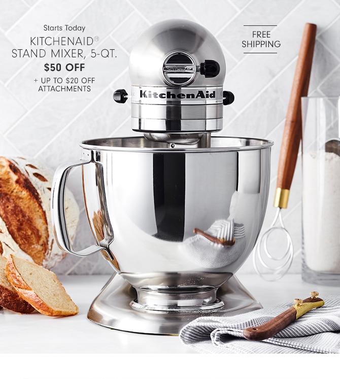 KitchenAid® Stand Mixer, 5-Qt.- $50 off + Up to $20 Off Attachments