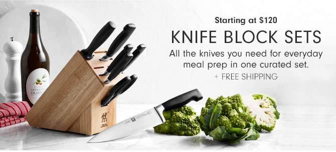 Starting at $120 Knife Block Sets - All the knives you need for everyday meal prep in one curated set. + Free Shipping