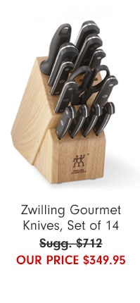 Zwilling Gourmet Knives, Set of 14 OUR PRICE $349.95