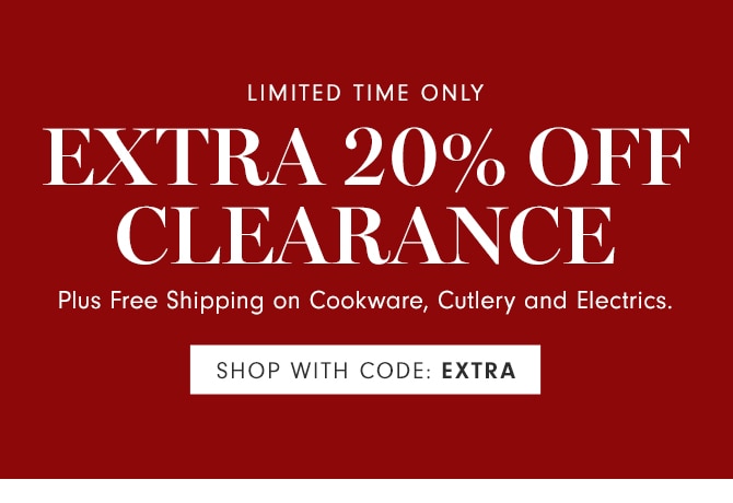 EXTRA 20% OFF CLEARANCE - SHOP WITH CODE: EXTRA 