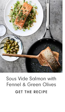 Sous Vide Salmon with Fennel & Green Olives - Get the recipe