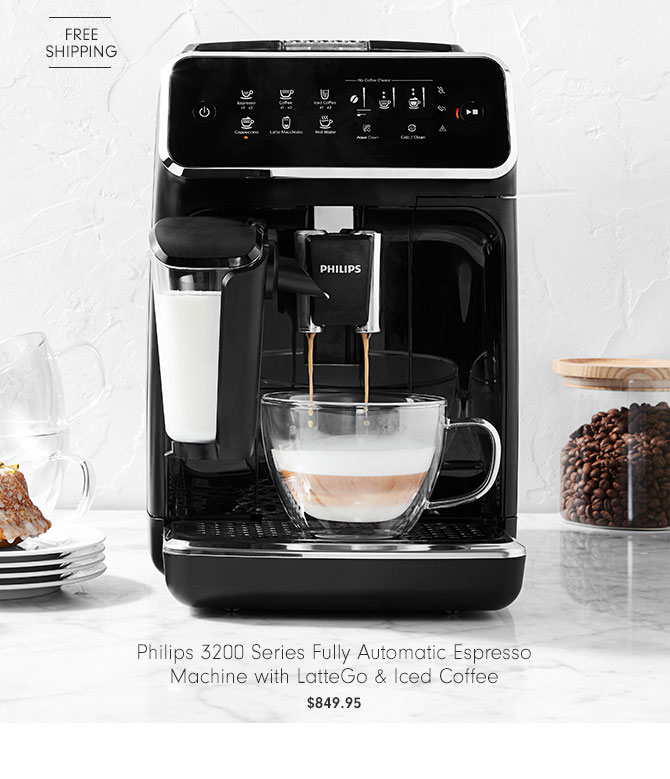 Philips 3200 Series Fully Automatic Espresso Machine with LatteGo & Iced Coffee $849.95