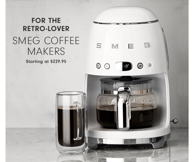 For the retro-lover - Smeg coffee makers Starting at $229.95