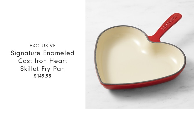 Signature Enameled Cast Iron Heart Skillet Fry Pan - $149.95