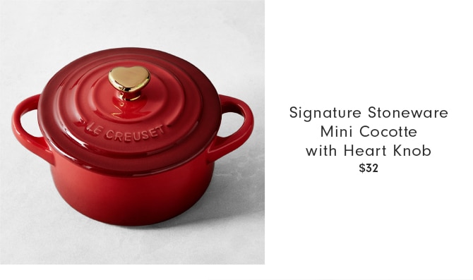 Signature Stoneware Mini Cocotte with Heart Knob - $32