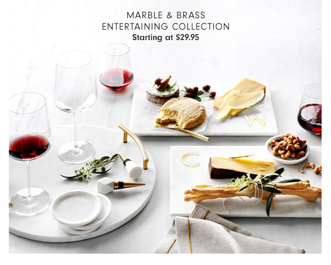 Marble & Brass Entertaining Collection Starting at $29.95