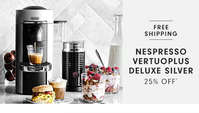 Nespresso VertuoPlus Deluxe Silver 25% Off*