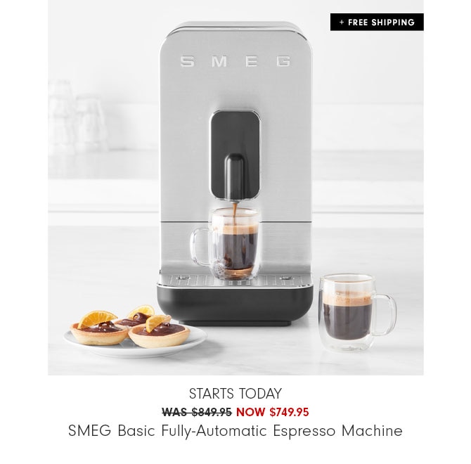Starts today Now $749.95 SMEG Basic Fully-Automatic Espresso Machine