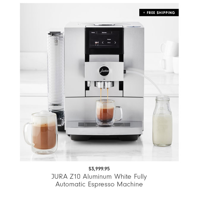 $3,999.95 JURA Z10 Aluminum White Fully Automatic Espresso Machine