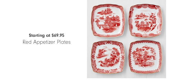 Starting at $69.95 - Red Appetizer Plates