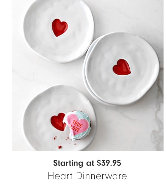 Starting at $39.95 - Heart Dinnerware