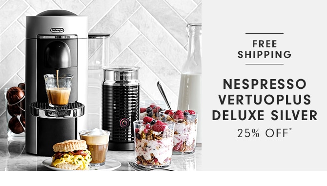 NESPRESSO VERTUOPLUS DELUXE SILVER - 25% OFF*