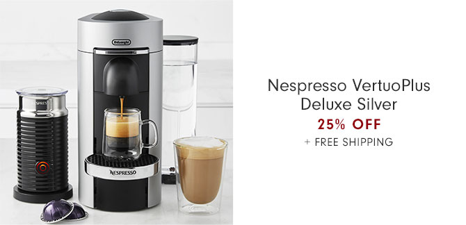 Nespresso VertuoPlus Deluxe Silver 25% Off + free shipping