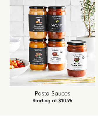 Pasta Sauces Starting at $10.95 