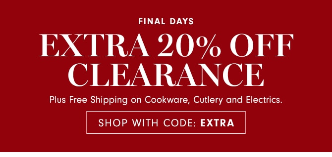 EXTRA 20% OFF CLEARANCE - SHOP WITH CODE: EXTRA