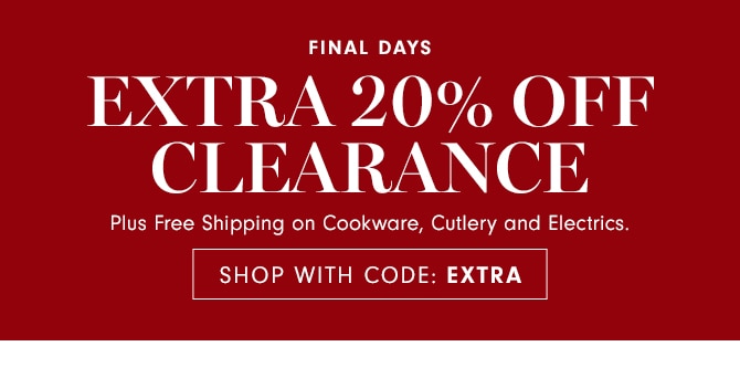 EXTRA 20% Off Clearance - SHOP WITH CODE: EXTRA