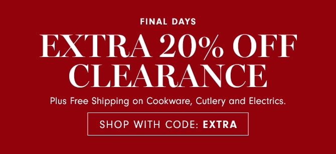 EXTRA 20% OFF CLEARANCE - SHOP WITH CODE: EXTRA