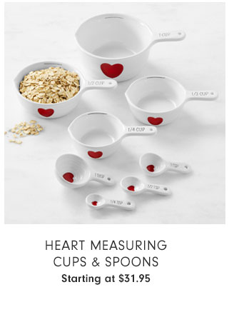 Heart Measuring Cups & Spoons Starting at $31.95