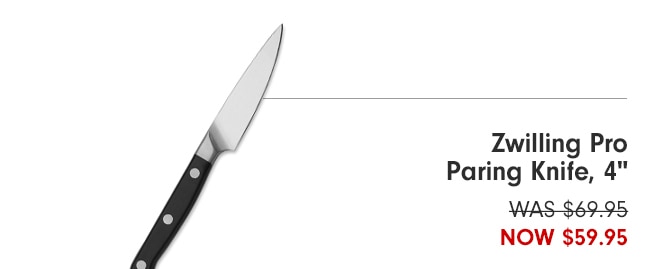 Zwilling Pro Paring Knife, 4" WAS-$69.95 NOW $59.95 
