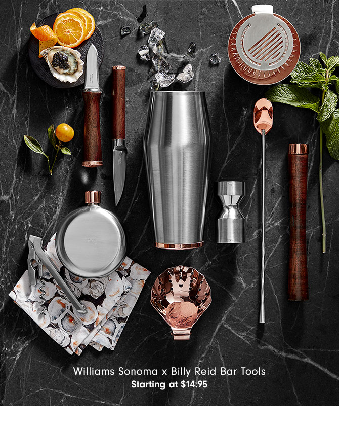 Williams Sonoma x Billy Reid Bar Tools Starting at $14.95