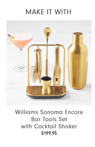 MAKE IT WITH - Williams Sonoma Encore Bar Tools Set with Cocktail Shaker $199.95