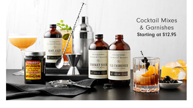 Cocktail Mixes & Garnishes Starting at $12.95