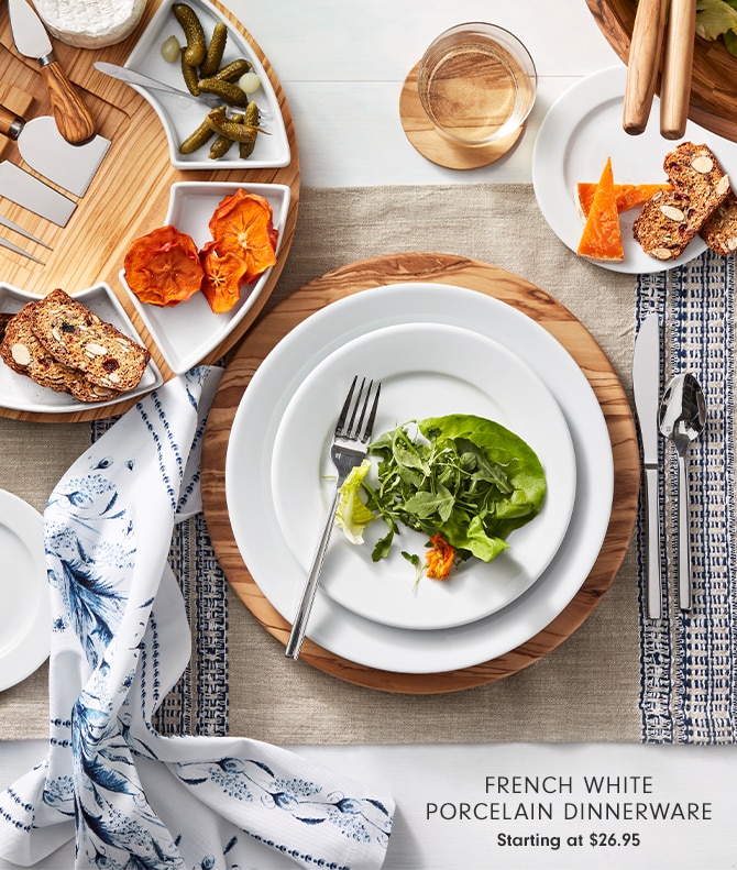 French White Porcelain Dinnerware - Starting at $26.95