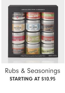 Rubs & Seasonings - starting at $10.95