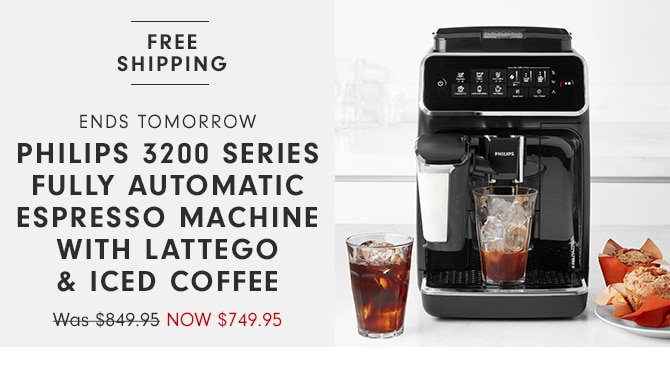 Philips 3200 Series Fully Automatic Espresso Machine with LatteGo & Iced Coffee - Now $749.95