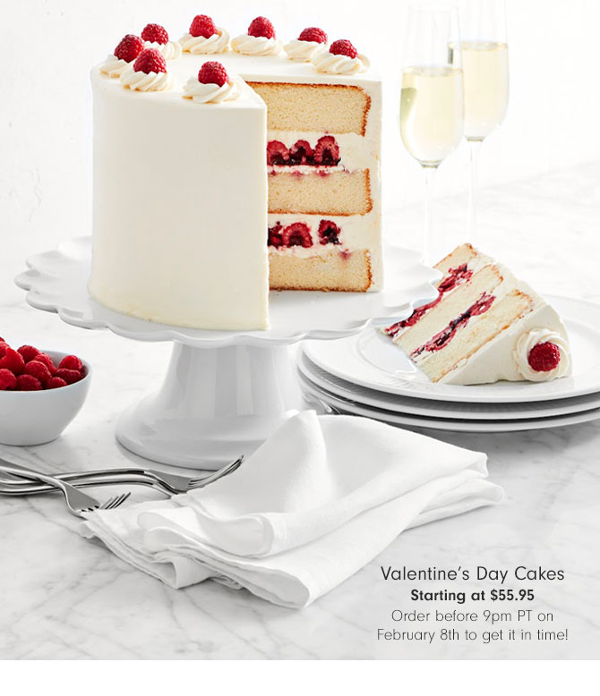 Valentine’s Day Cakes Starting at $55.95 - Order before 9pm PT on February 8th to get it in time!