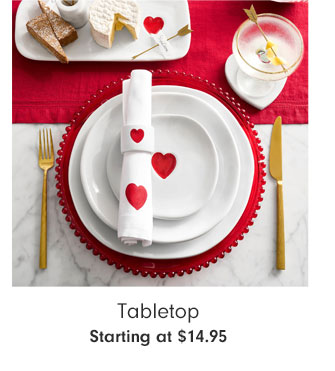 Tabletop Starting at $14.95