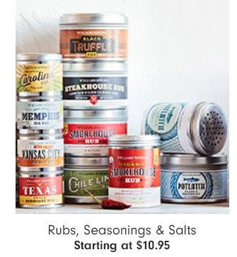 Rubs, Seasonings & Salts Starting at $10.95