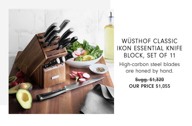 Wüsthof Classic Ikon Essential Knife Block, Set of 11 - High-carbon steel blades are honed by hand. Our Price $1,055