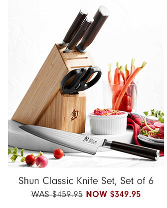 Shun Classic Knife Set, Set of 6 NOW $349.95