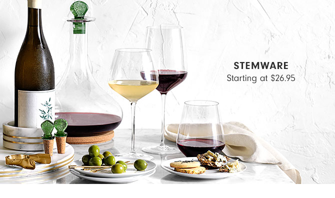 Stemware Starting at $26.95