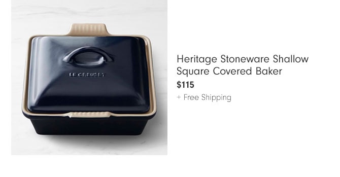 Heritage Stoneware Shallow Square Covered Baker $115 + Free Shipping