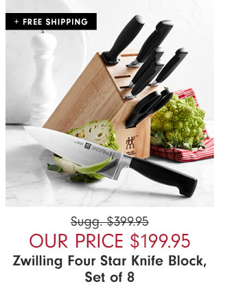 Our Price $199.95 Zwilling Four Star Knife Block, Set of 8