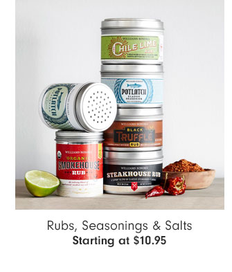 Rubs, Seasonings & Salts Starting at $10.95