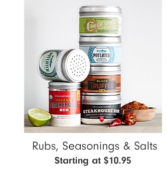  Rubs, Seasonings & Salts - Starting at $10.95