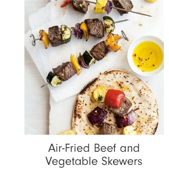 Air-Fried Beef and Vegetable Skewers