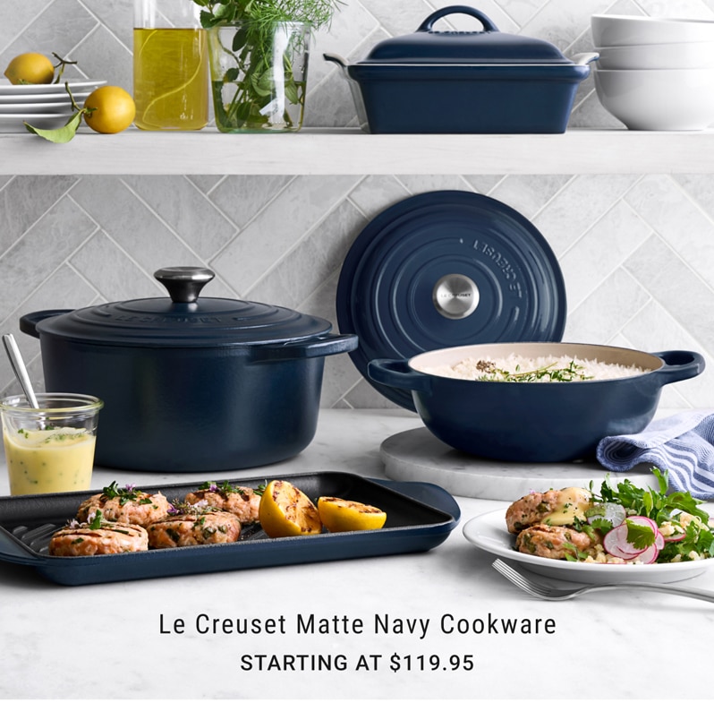 LE CREUSET MATTE NAVY COOKWARE - STARTING AT $119.95