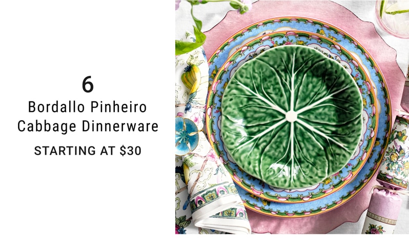 6 - Bordallo Pinheiro Cabbage Dinnerware - Starting At $30