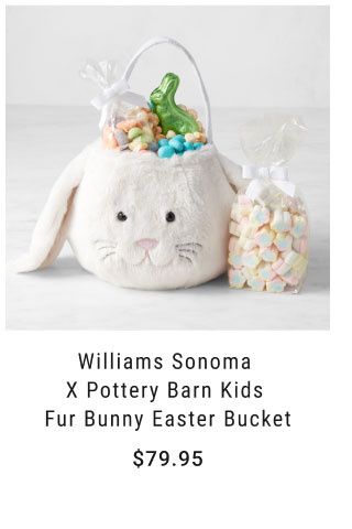  Williams Sonoma X Pottery Barn Kids Fur Bunny Easter Bucket $79.95 